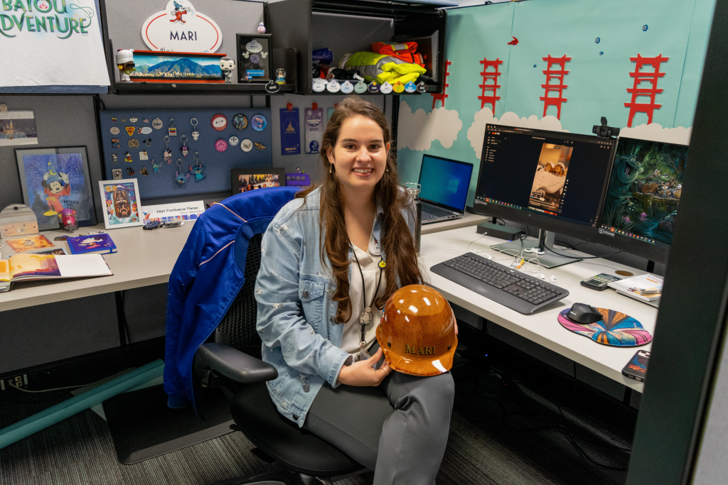 Disney Imagineer Mari Fontiveros in the Imagineering office