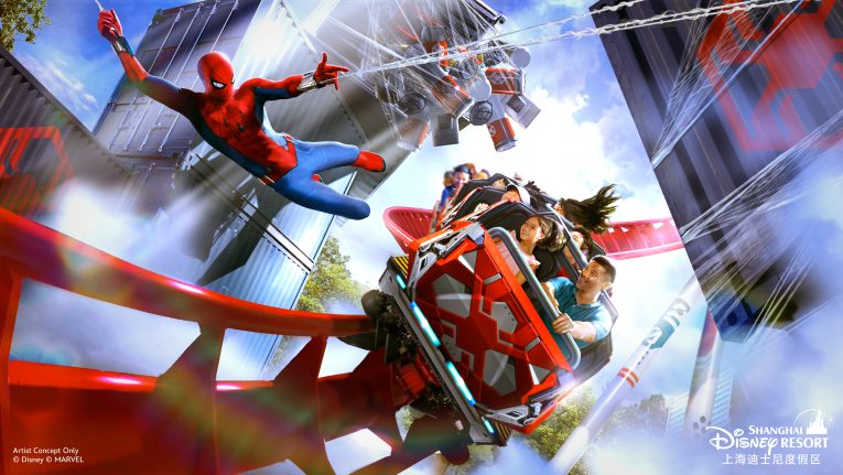 Concept art for new Spiderman ride