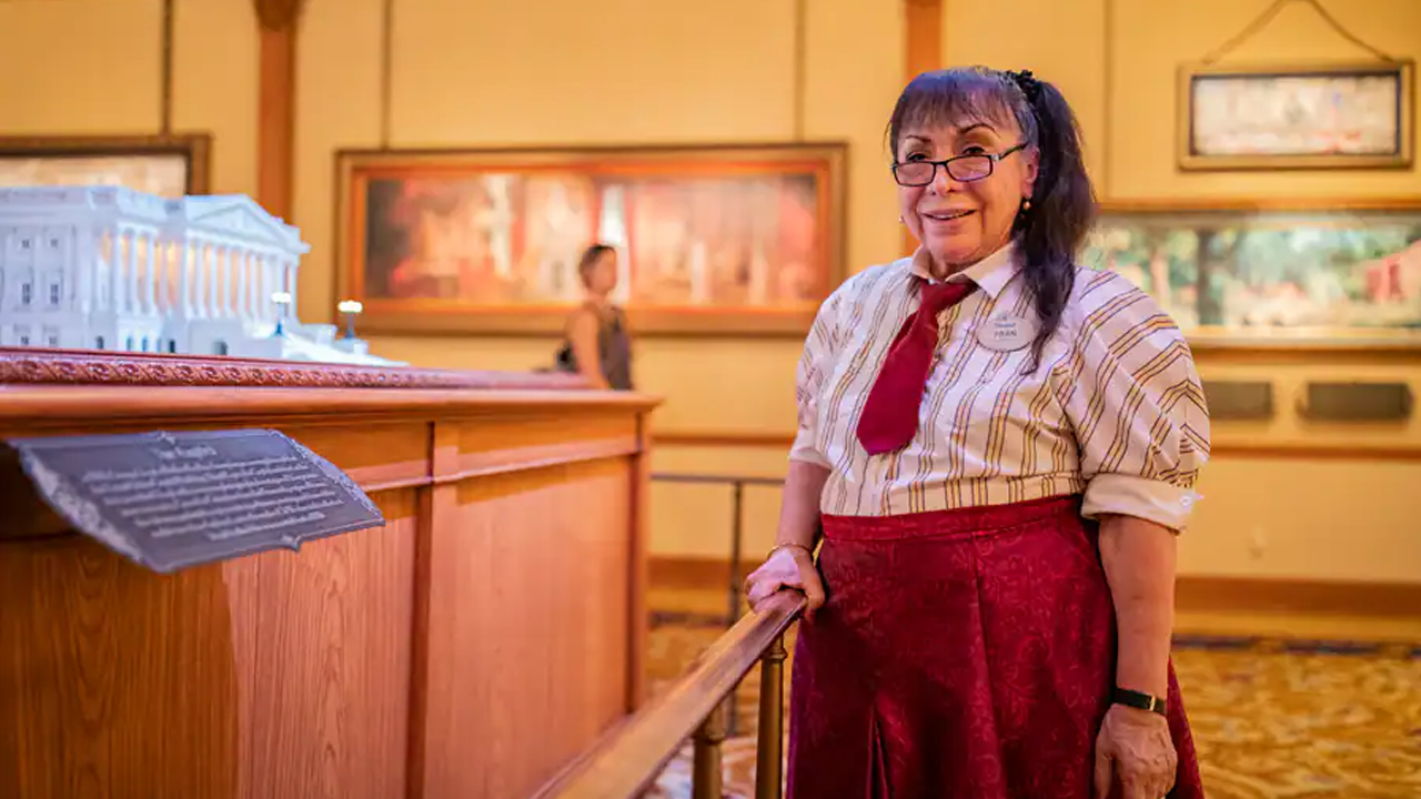 Fran working at Disneyland. 