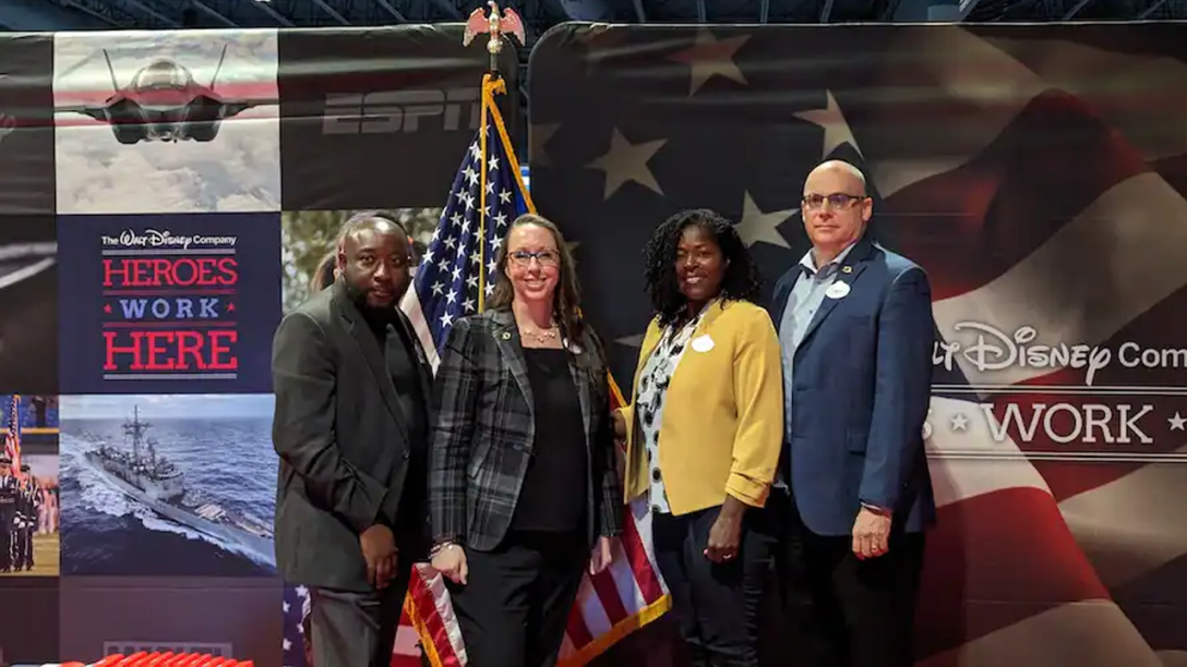 Gardimy Fleurius, Laura Nugent, Tinisha Agromante and Kevin Preston posing for a photo.