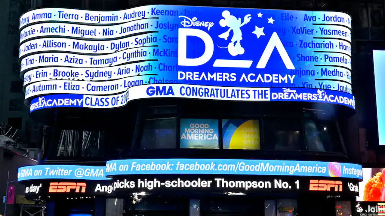 Disney Dreamers Academy announcement on GMA in Times Square