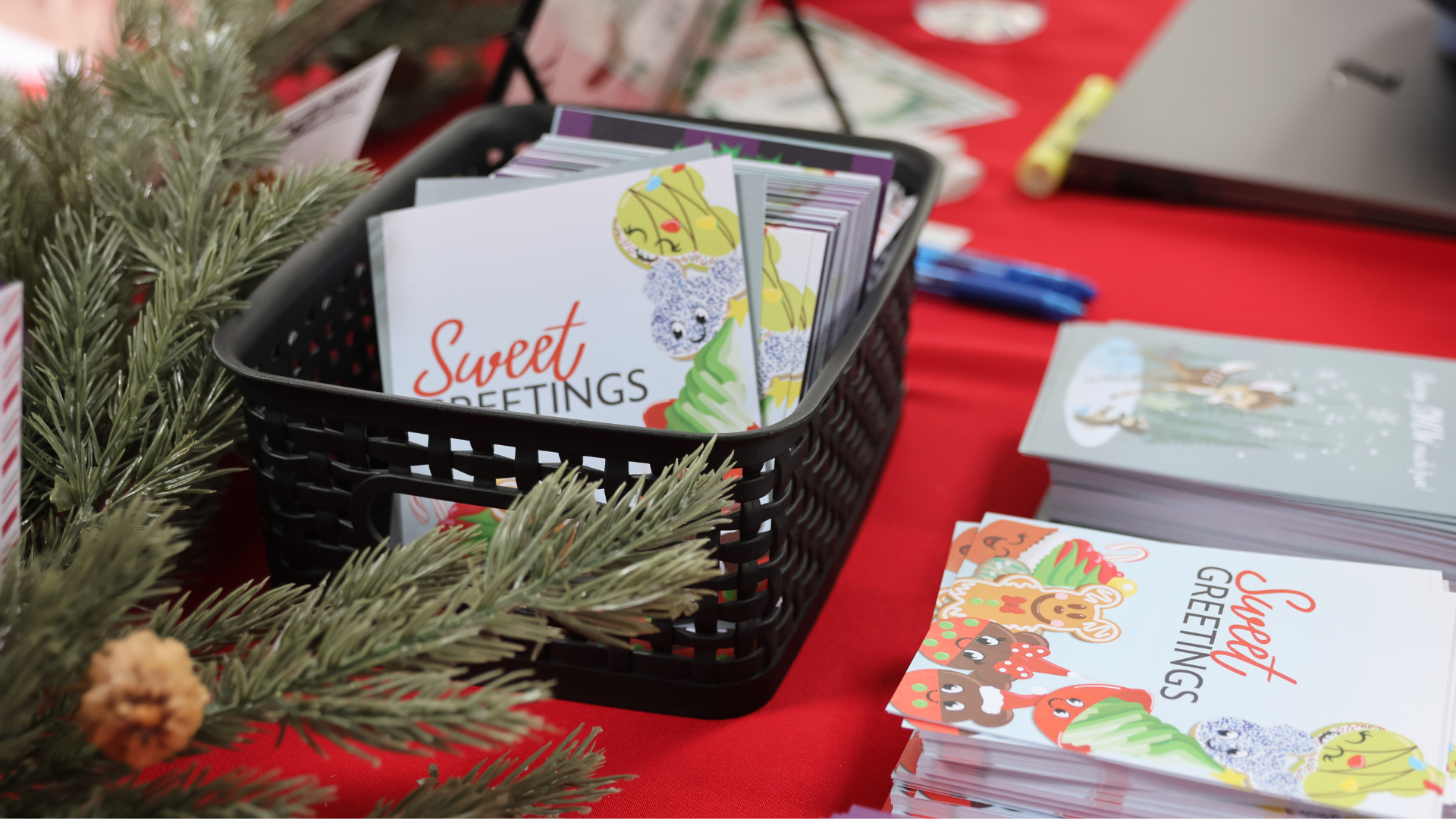 Holiday-themed cards that cast members can purchase to send candy cane grams to fellow cast, with proceeds donated to Toys for Tots.
