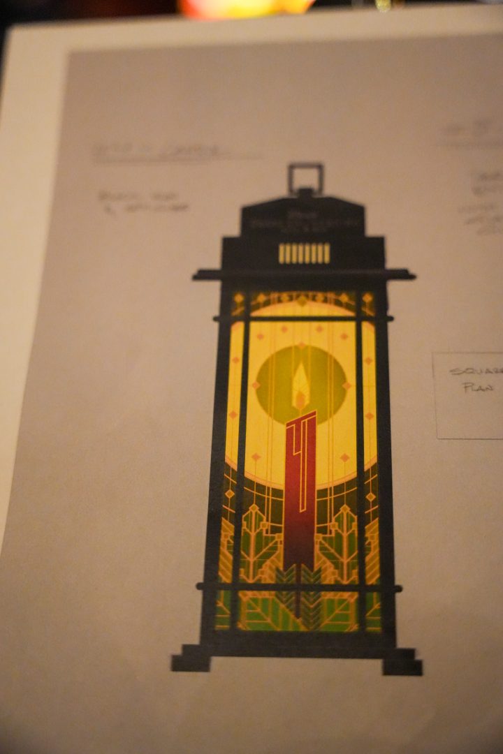 Brett&rsquo;s original ornament design rendering&nbsp;that later became the&nbsp;ornament on display&nbsp;in the&nbsp;lobby.