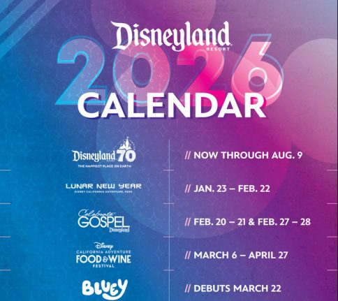 Disneyland Resort 2026 Calendar - Disneyland Press Room